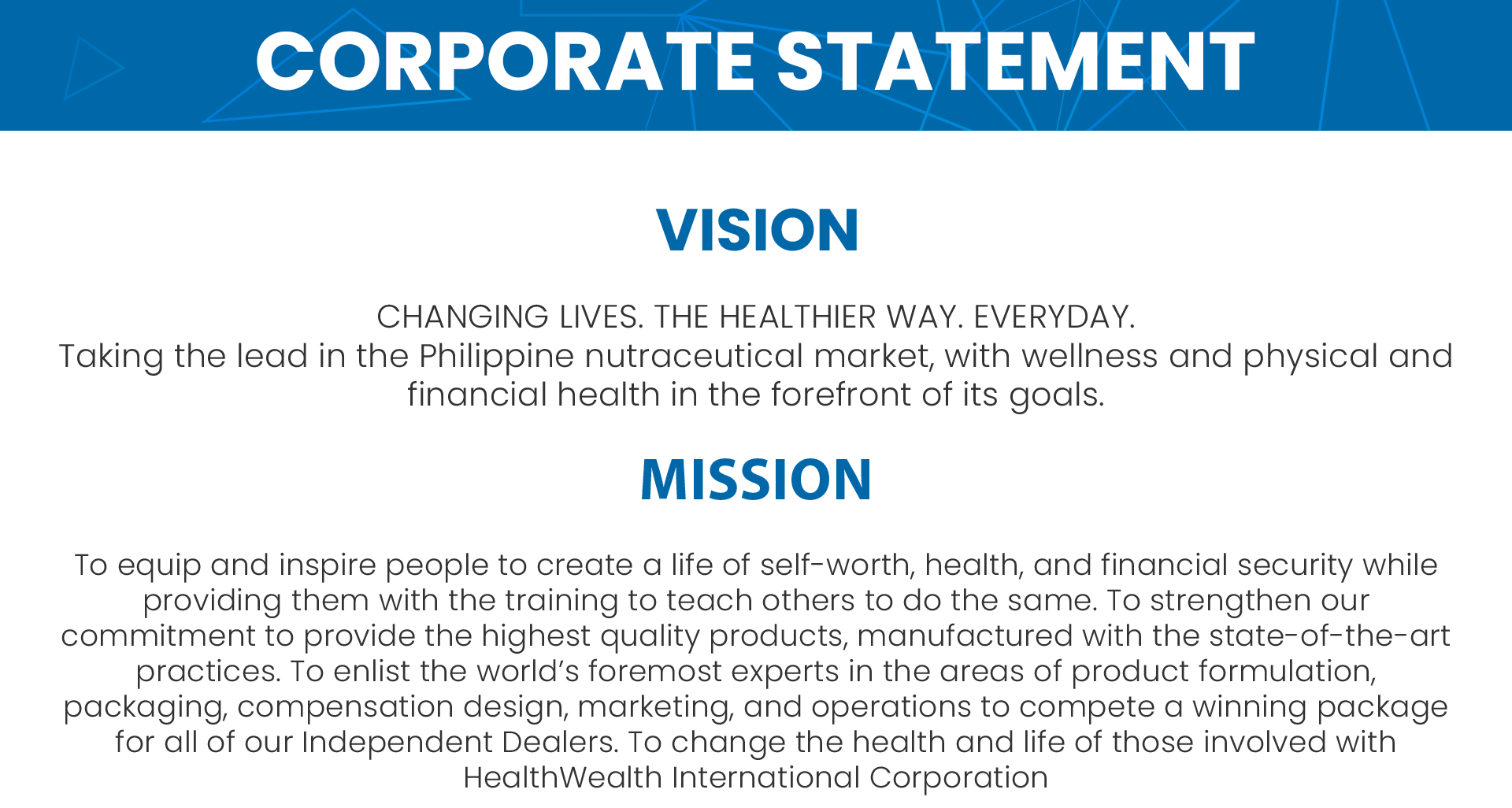 About Us - Health Wealth International Corporation